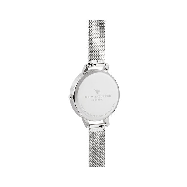 Cadran Demi et bracelet milanais à boucle Rainbow Bee argent