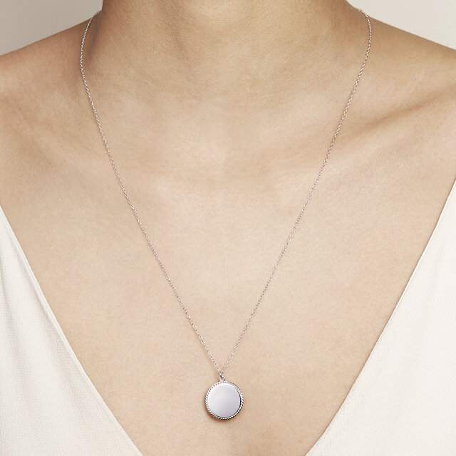 Collier argent à médaillon Engravable