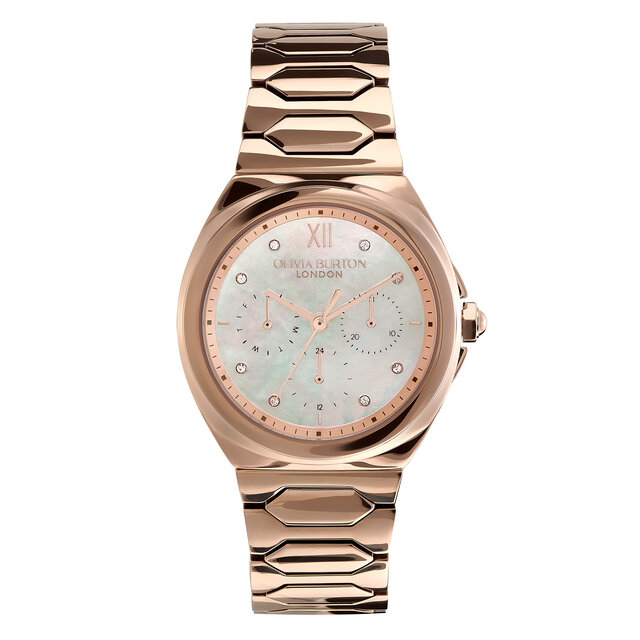 36mm Lustre Multi-Function White & Rose Gold Bracelet Watch