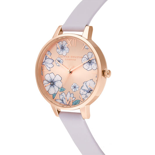 Groovy Blooms Parma Violet & Rose Gold Sunray
