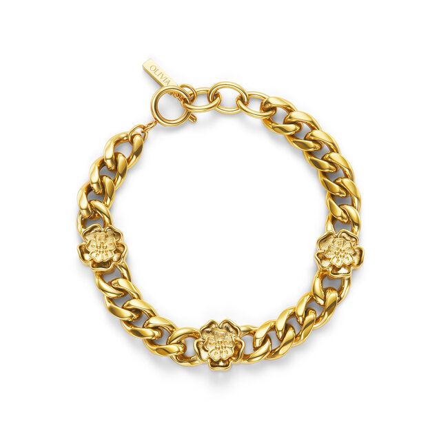 Bracelet Tudor avec Chaîne à Maillons Plaqué Or Rose