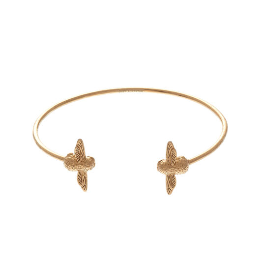3D Bee Open Gold Bangle