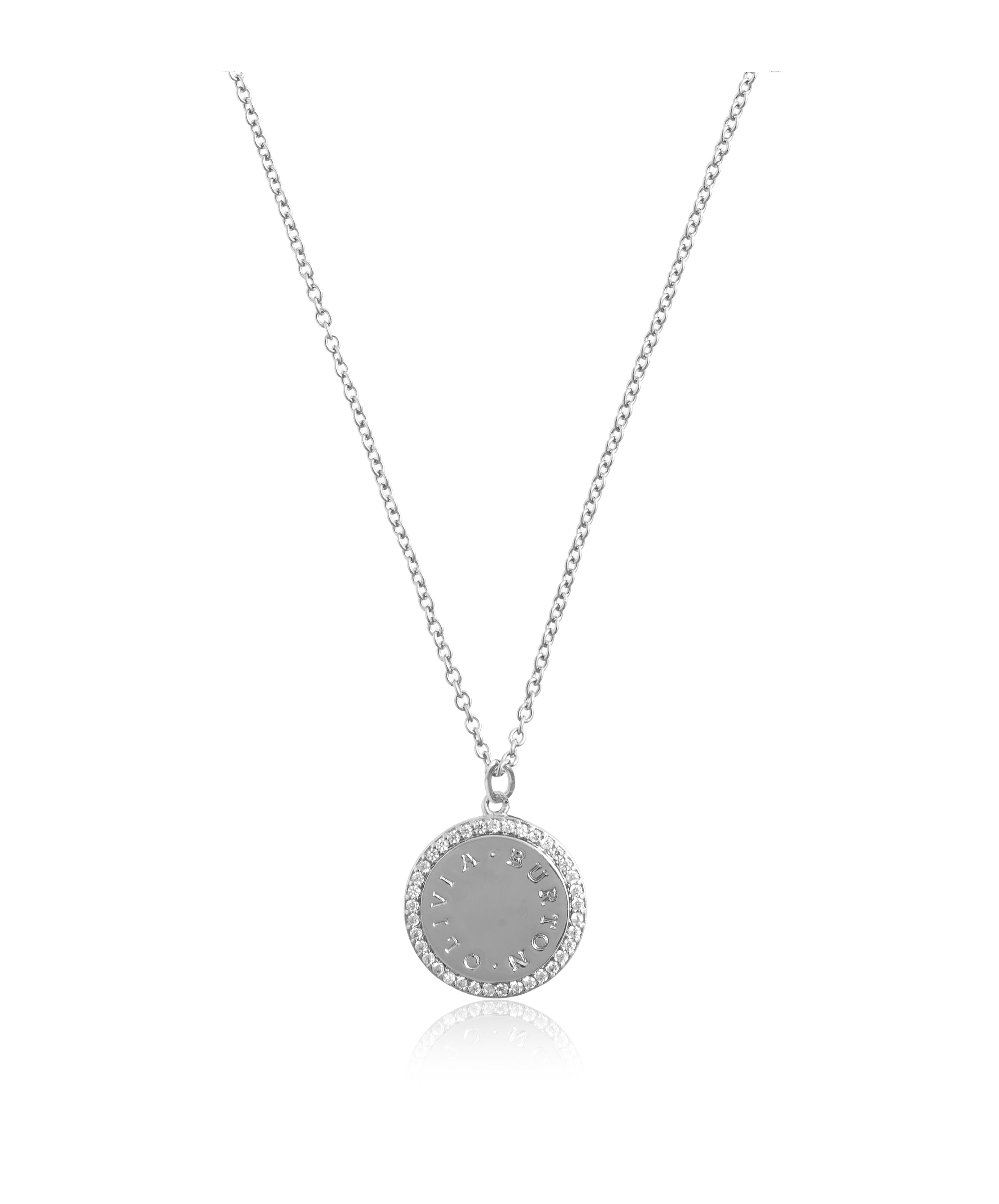 Silver disc hotsell pendant