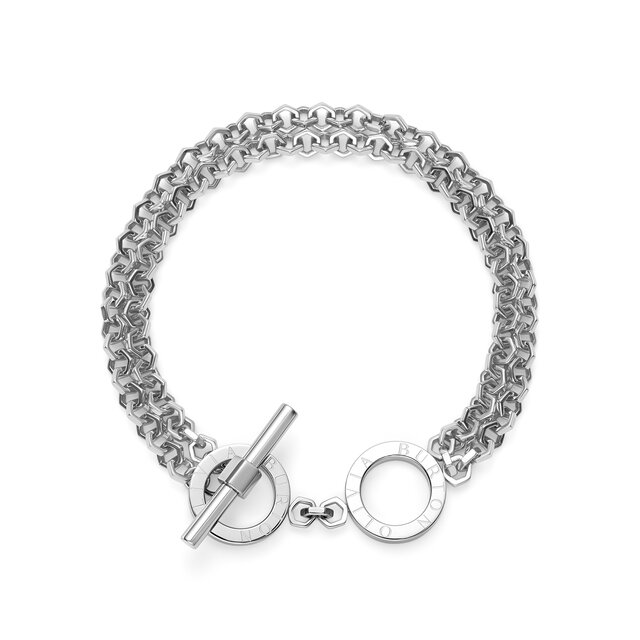 Bracelet Nid d'Abeille Toggle Argent