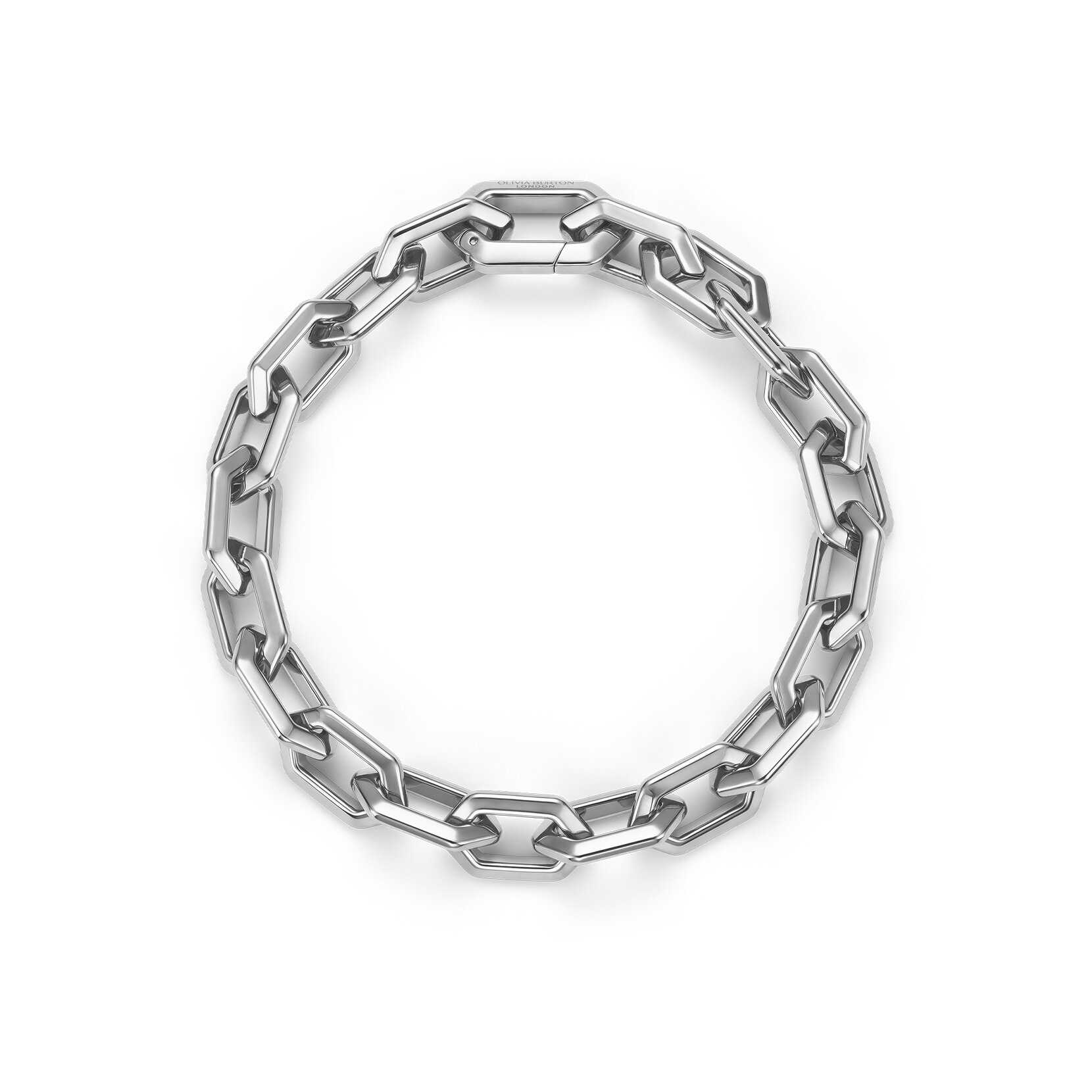 Bracelet Maillon G&eacute;om&eacute;trique Nid d'abeille Argent&eacute;