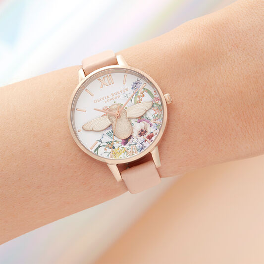 Enchanted Garden Nude Peach & Pale Rose Gold