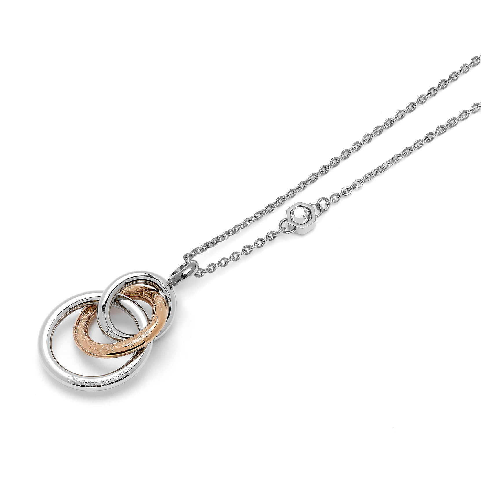 Collier Entrelacé Argent & Plaqué Or Rose