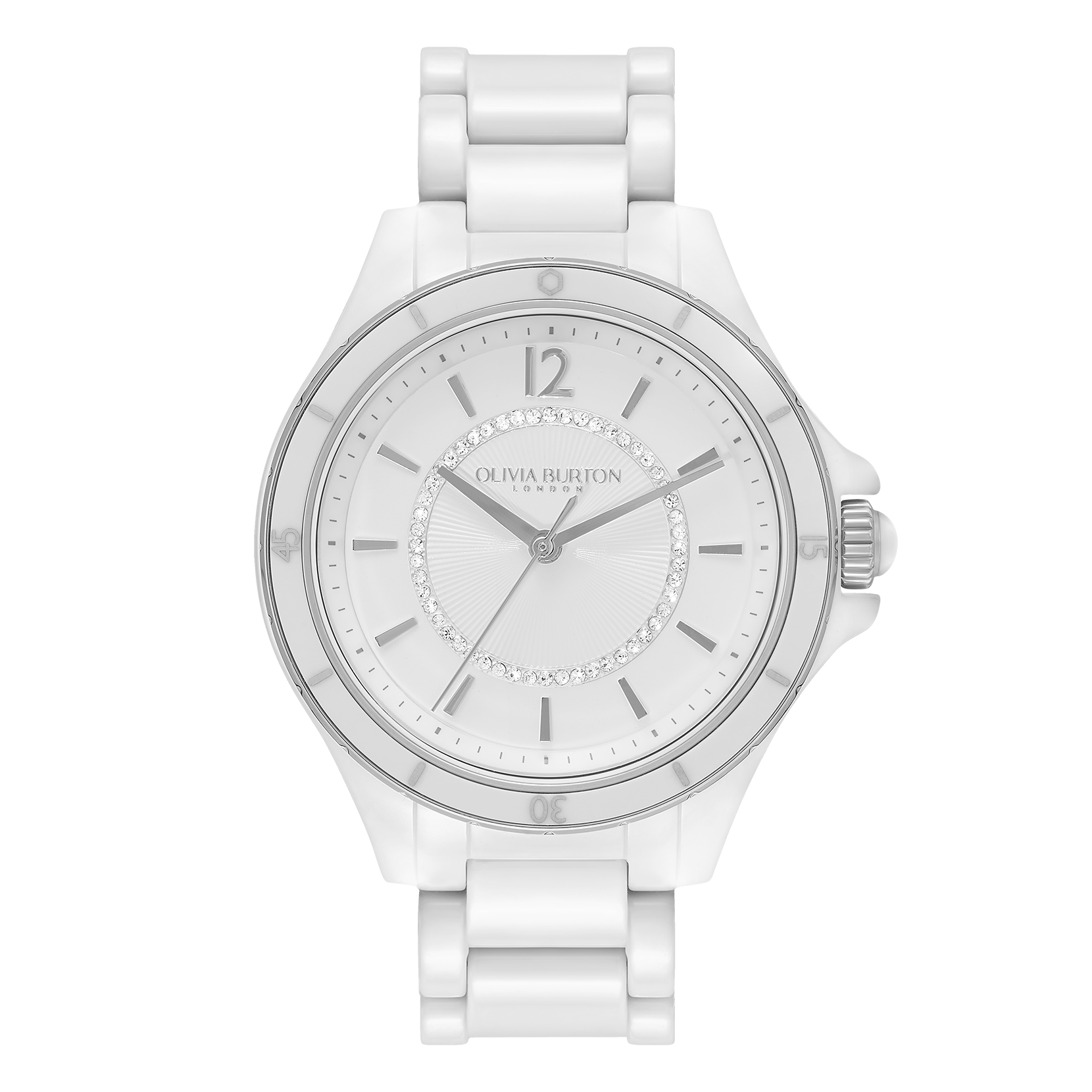 36mm Ceramic White Bracelet Watch