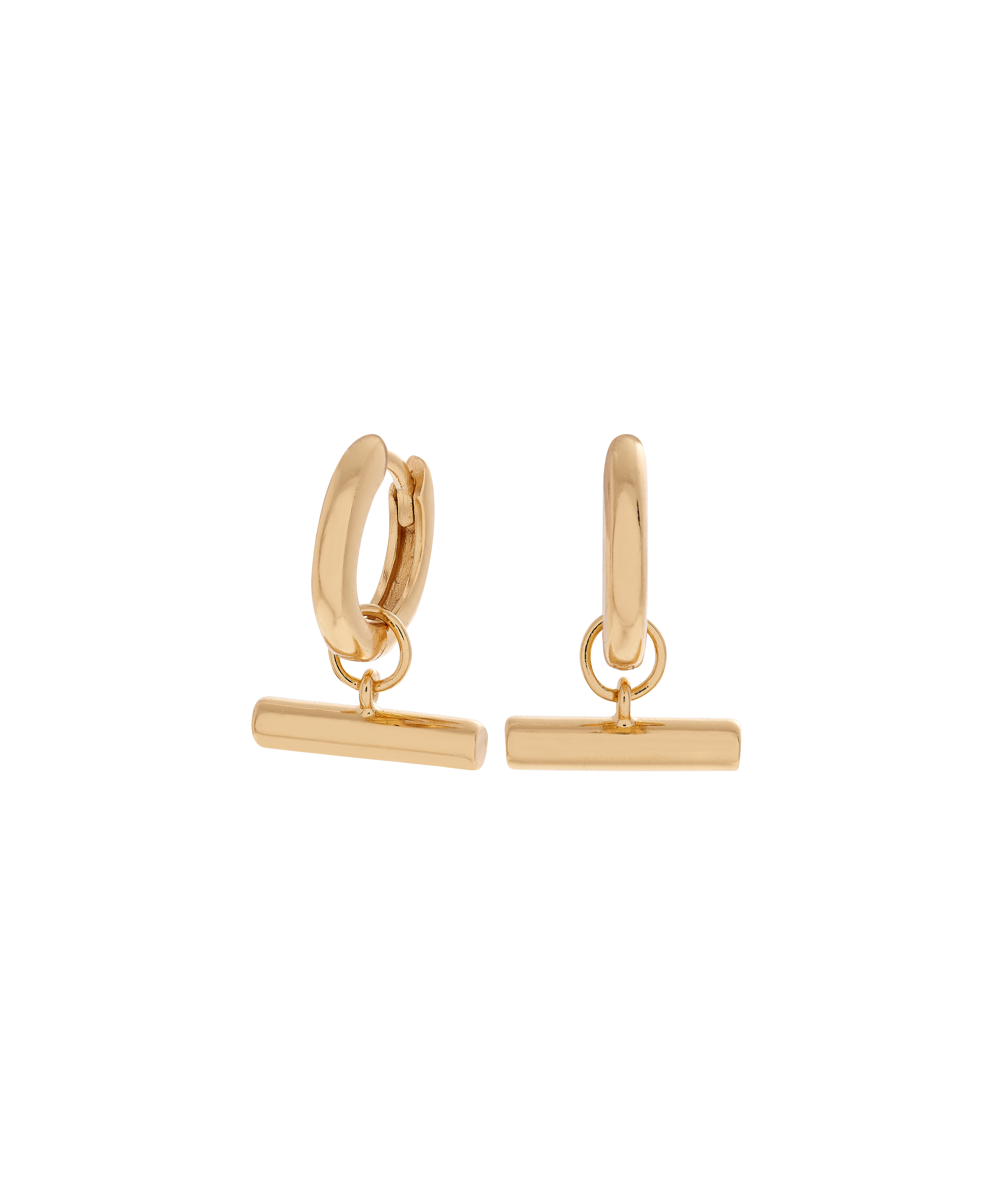 T bar hoop earrings discount